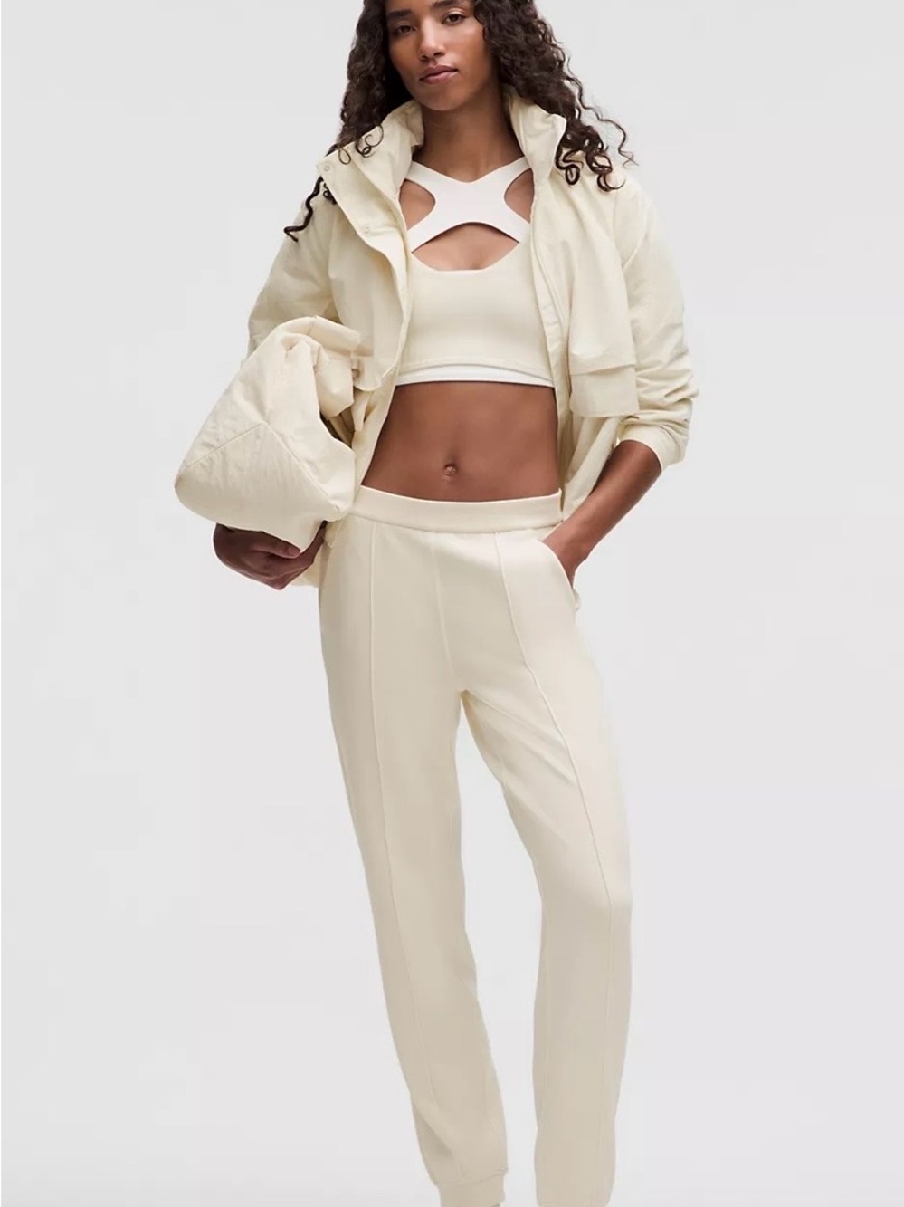 Lululemon softstreme classic fit high rise  Cream Jogger Pants